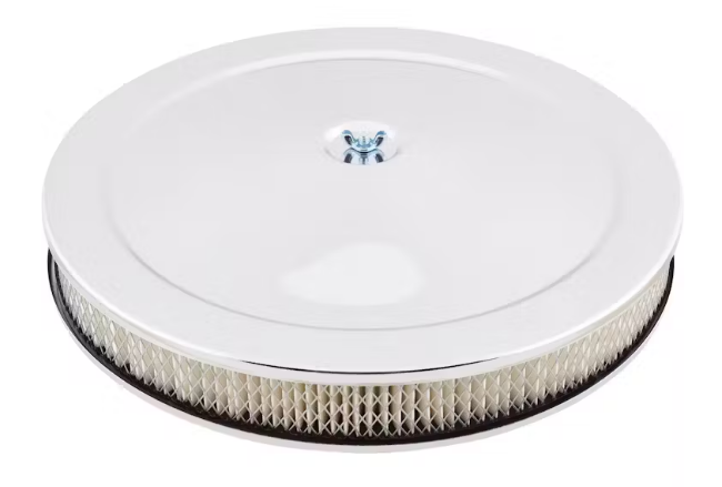 Air filter round chrome 14